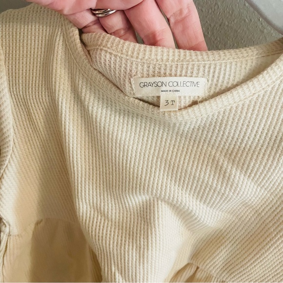 Grayson Collective Waffle Peplum Top - Picture 3 of 3